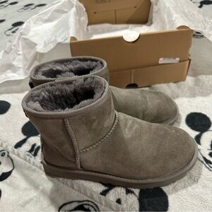 UGG Grey Classic Mini II Sheepskin Boots